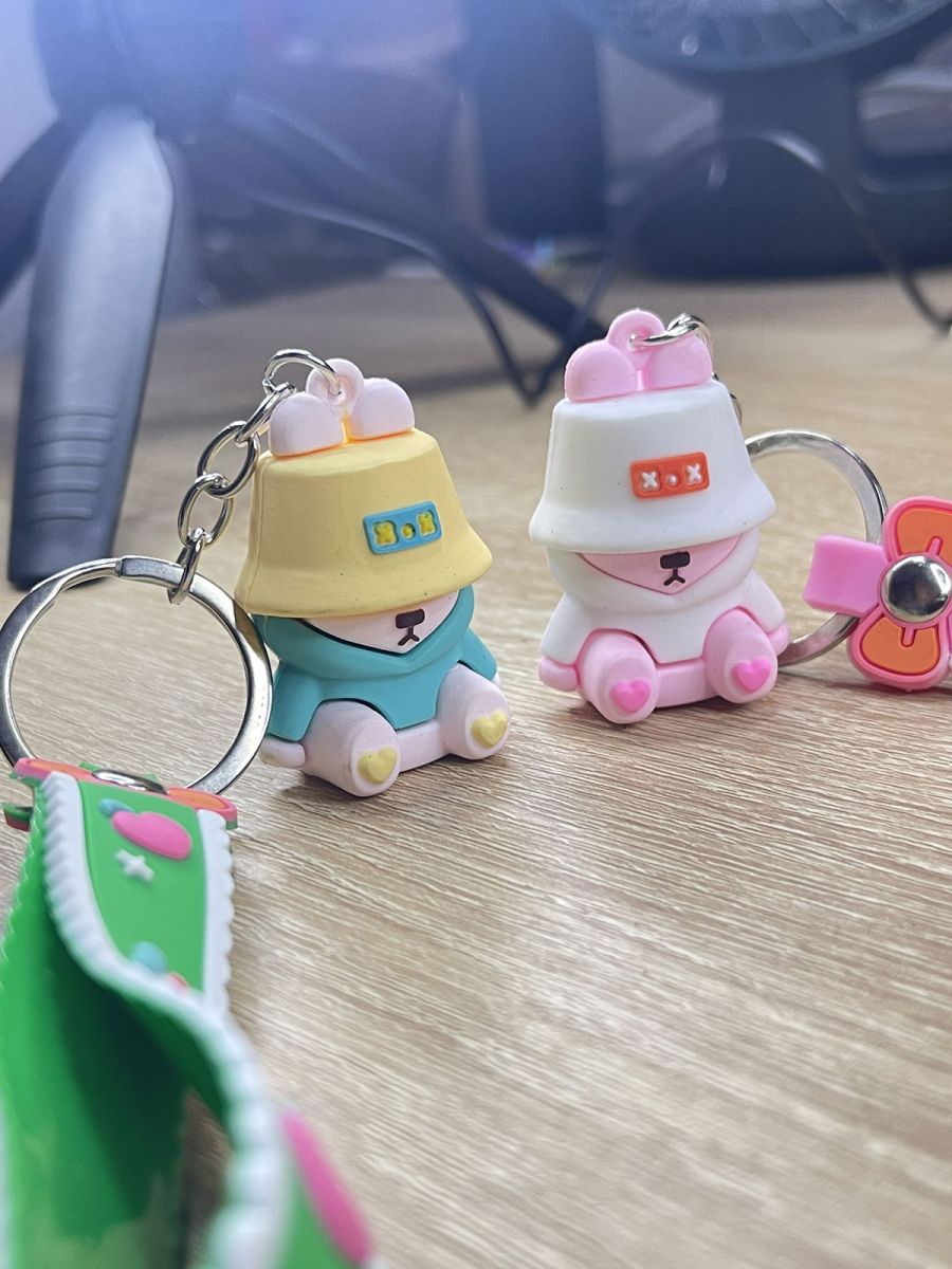 Móc Khoá Hình Gấu Đội Nón