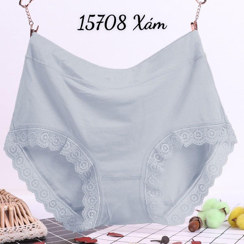 15708 Quần lót chip BIG SIZE lưng cao lai Ren