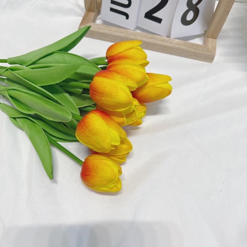 Ảnh thật - Hoa tulip giả trang trí nhà cửa