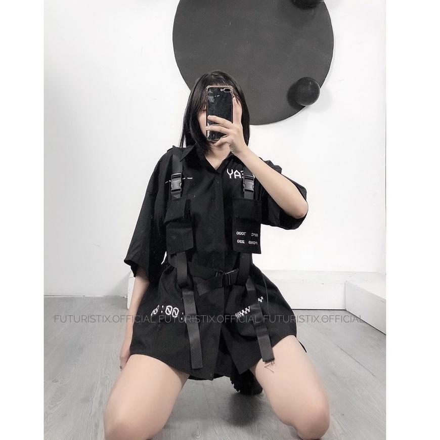 Áo Sơ mi Đai Dù Túi Hộp siêu chất cá tính FuturistiX A425