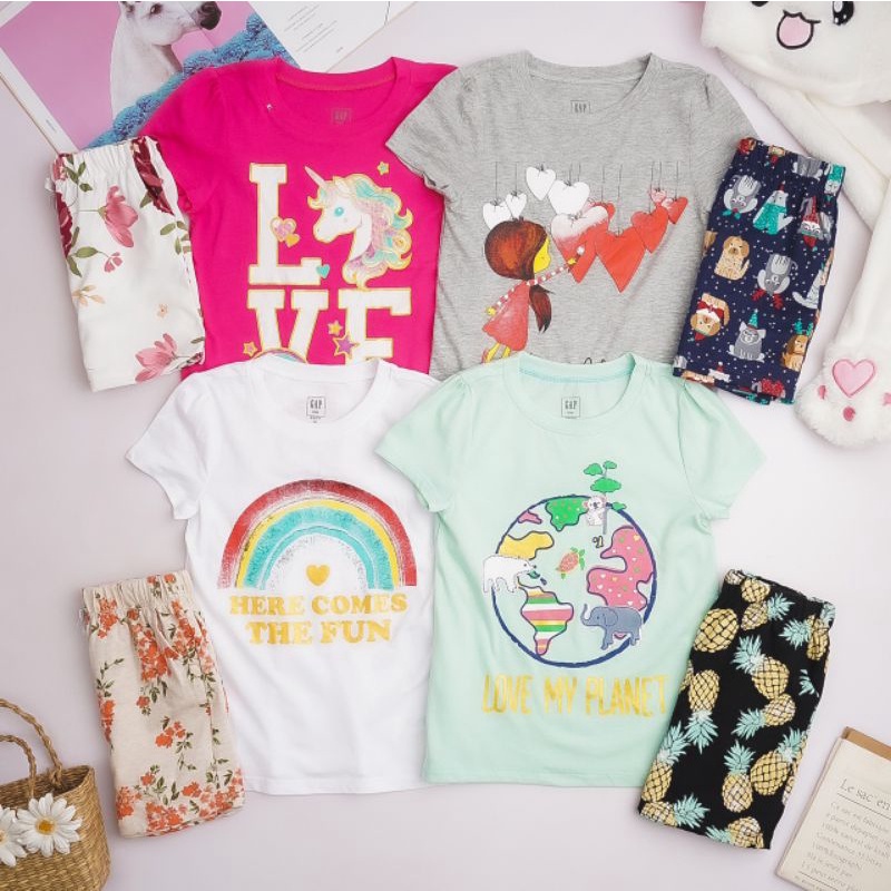Bộ cotton cho bé gái 4-14 tuổi