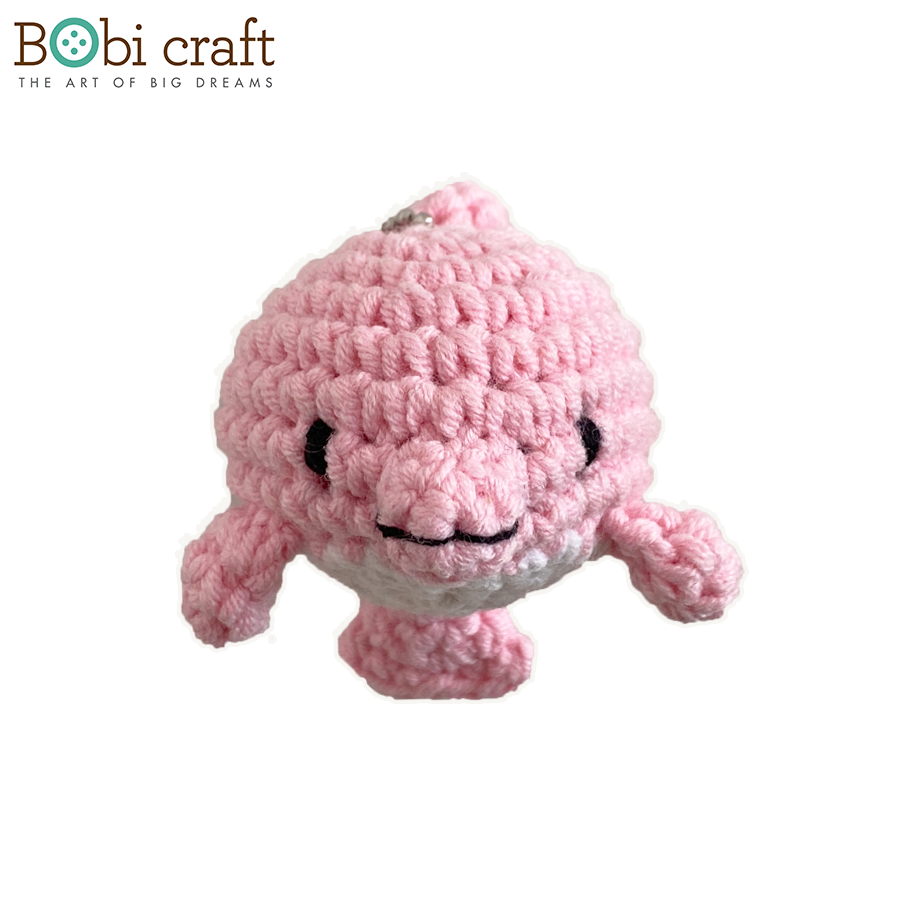 Thú bông len Bobicraft - Cá heo hồng Dolly - Đồ chơi an toàn Quà tặng bé