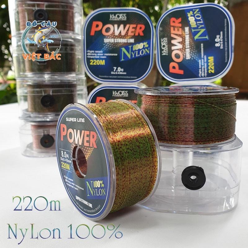 Cước câu cá tàng hình dây câu cá 100% Nylon Super Power tải cá tốt dùng làm dây trục câu cá AnhNam-Fishing