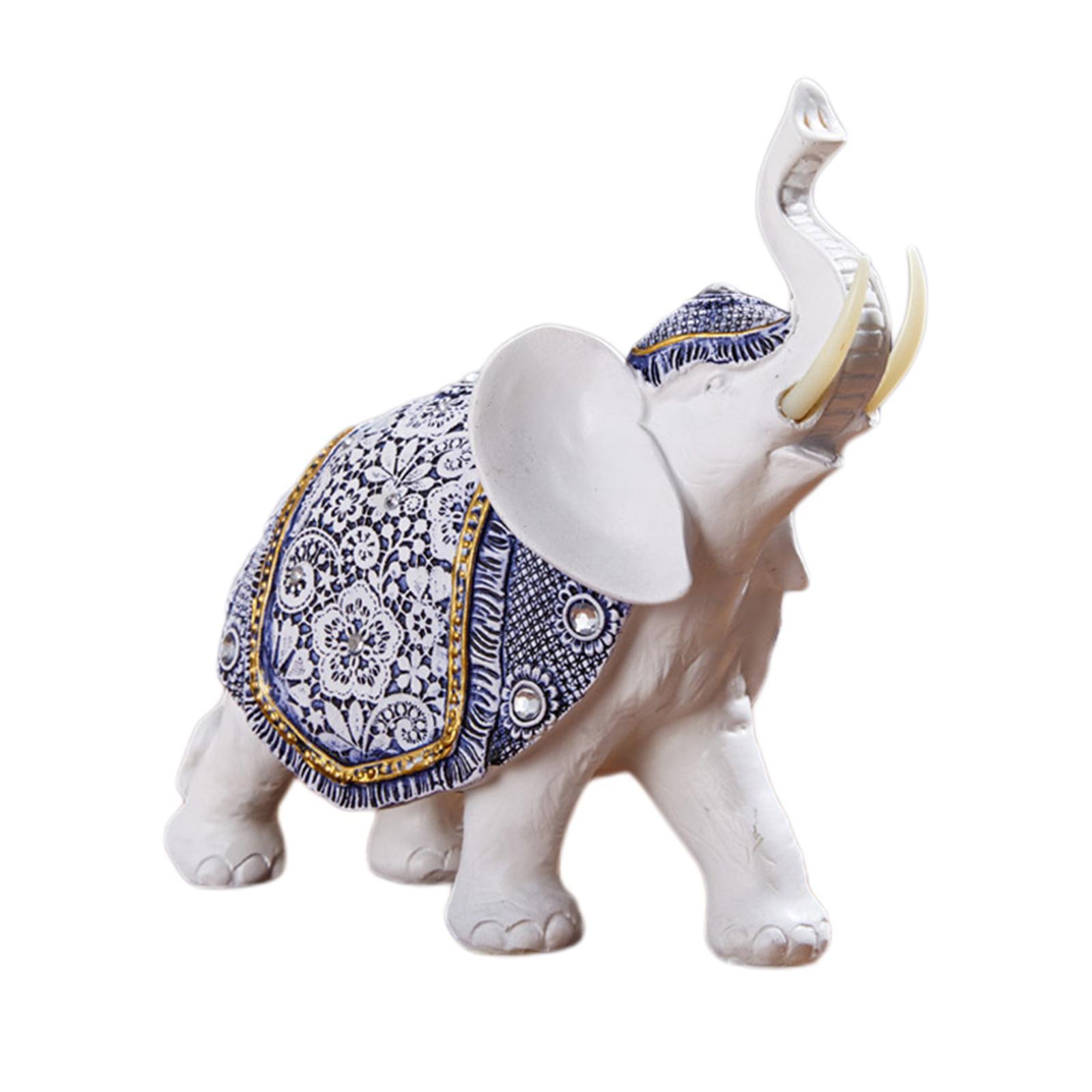 Elephant Statue Resin Elephant Figurine for Living Room Decoration Gift