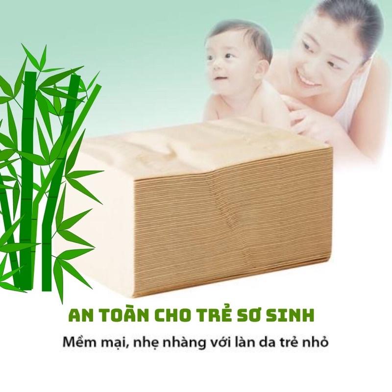 Khăn Giấy Ăn Gấu Trúc Than Tre Hoạt Tính Sipiao Siêu Dai, Siêu Mềm, Thấm Nước Tốt