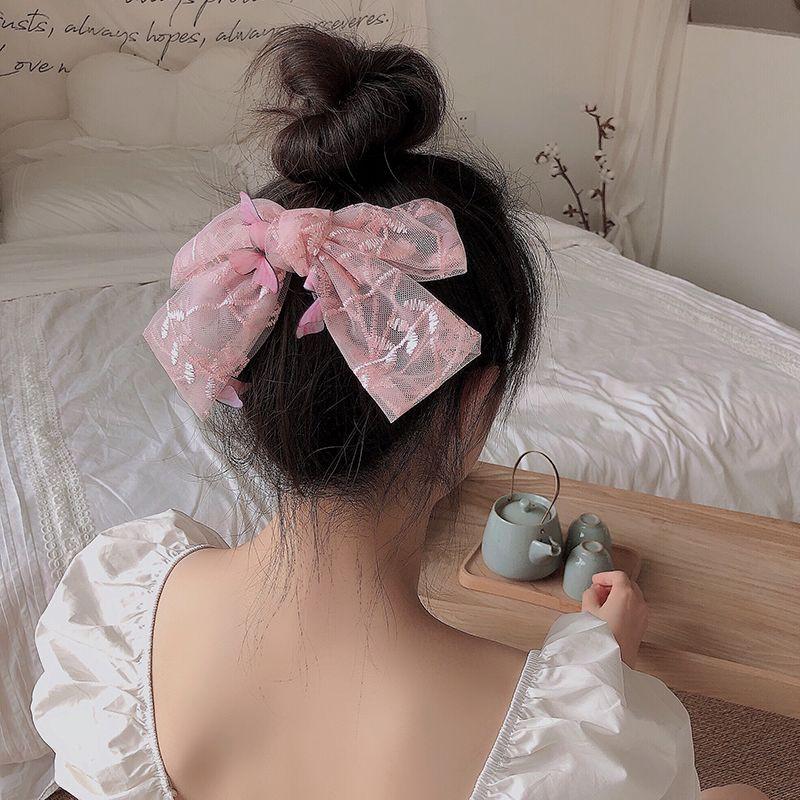 KẸP TÓC NƠ REN HOA BƯỚM CAO CẤP