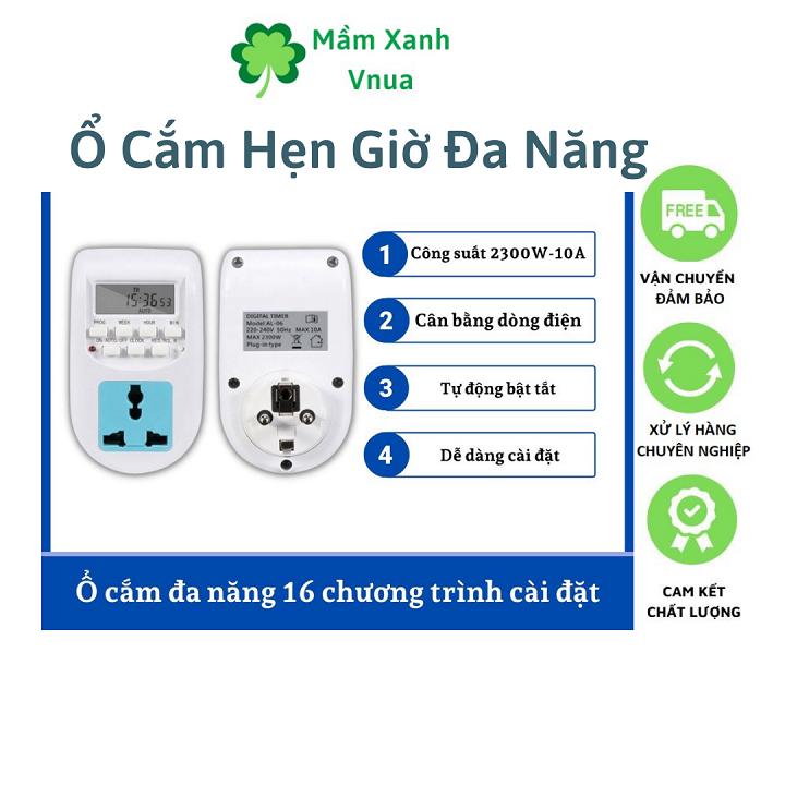Ổ Cắm Hẹn Giờ Điện Tử AL06 2300W 220V