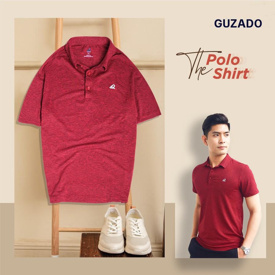 Áo thun nam GUZADO, Polo Coolmate Cao Cấp, Chất Thun Lạnh,Mềm Mịn Thấm Hút Cực Tốt KRP21-01