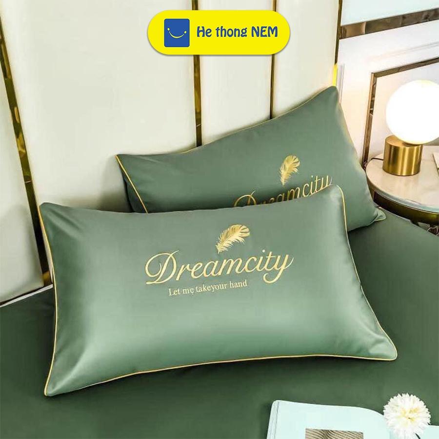 Bộ Ra Giường	5 Món Phi Lụa Cotton SERENA Cao Cấp Dream City Set Chăn Ga Drap Gối Nệm Trần Bông Chuẩn Khách Sạn 5 Sao