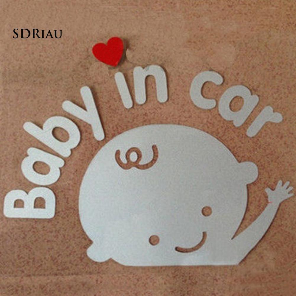 Sticker Dán Trang Trí Xe Hơi Họa Tiết Chữ Baby In Car
