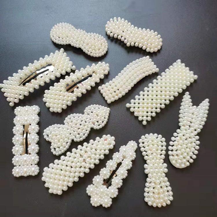 Cặp tóc bẻ tách ngọc trai nhiều hình phong cách Hàn Quốc kẹp mái xinh xắn hot tiktok
