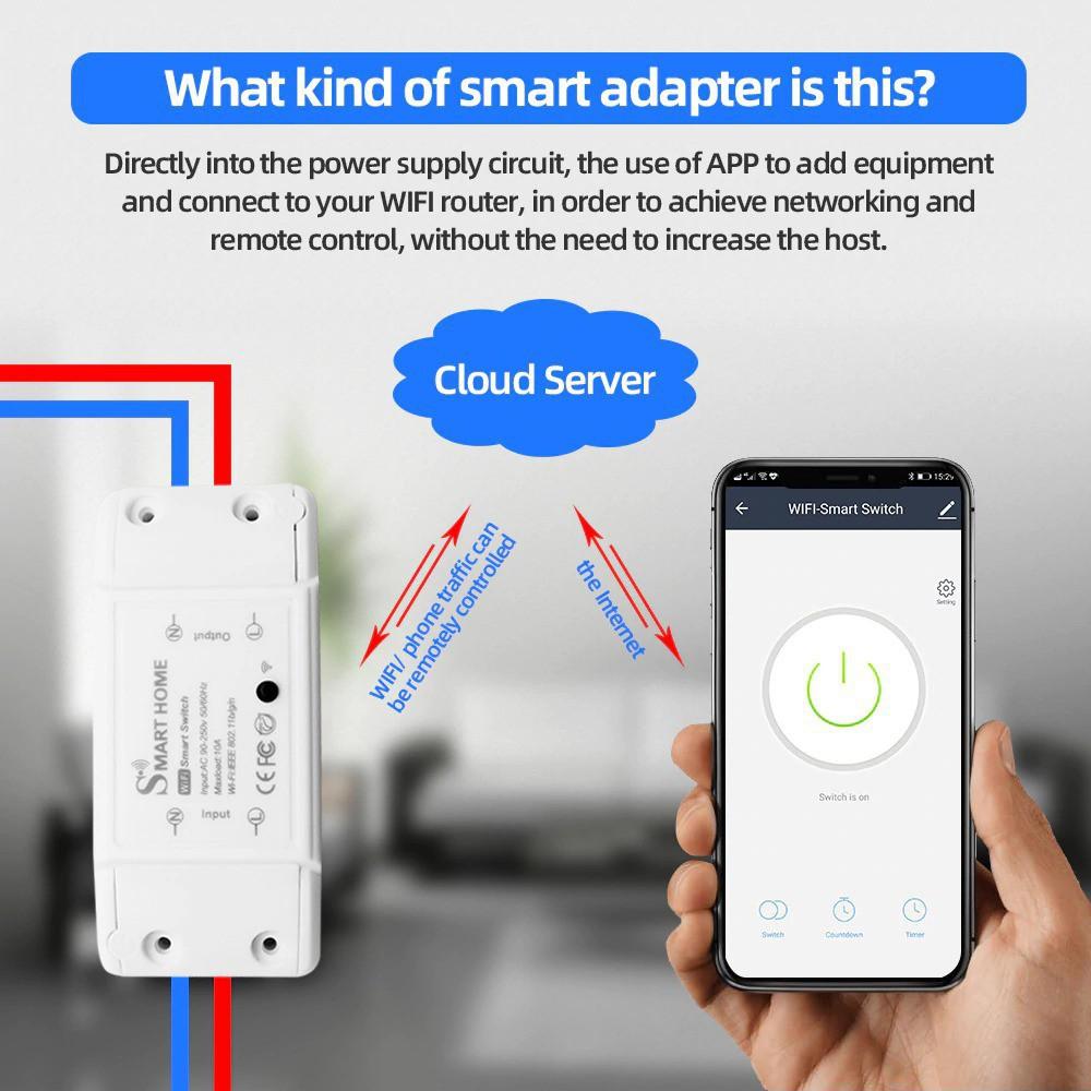 Công Tắc Thông Minh Điều Khiển Từ Xa Qua WIFI, 3G, 4G (Tuya Smart Basic)