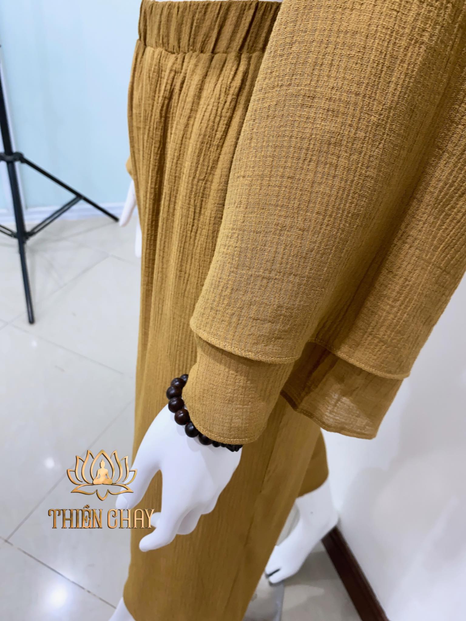 Quần áo phật tử, đồ lam đi lễ chùa, tập thiền, Yoga cao cấp Thiền Chay - Bộ nữ Tâm Viên