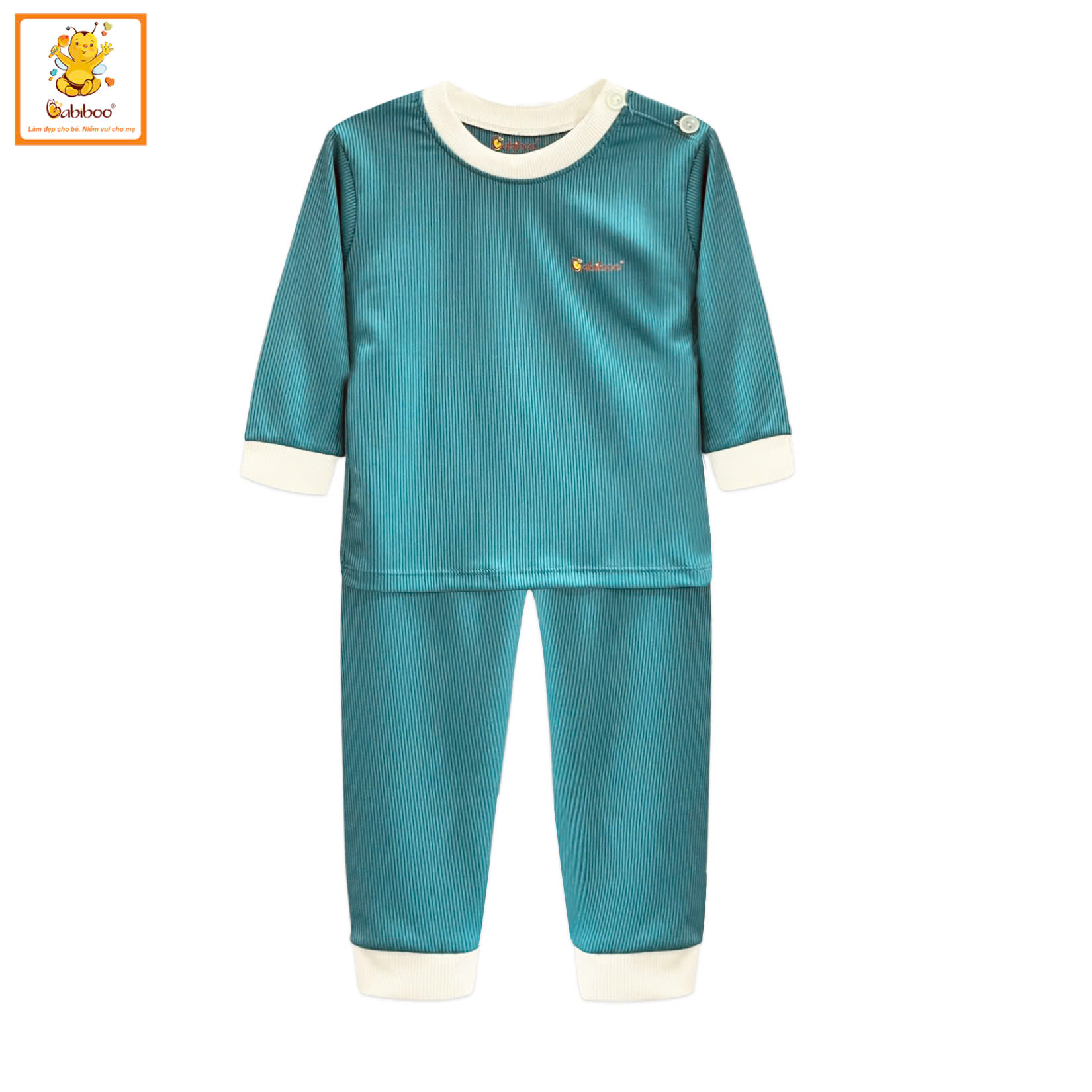 Bộ quần áo cho bé trai bé gái BABIBOO chất Vải Viscose bo gân , êm ái &amp; mềm mịn BTK50