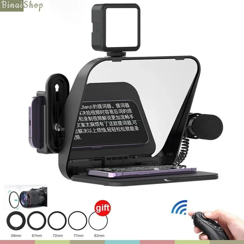 Ulanzi Teleprompter RT02 - Máy Nhắc Chữ Đa Năng Dành Cho Điện Thoại Thông Minh, DSLR Và Máy Ảnh Có Điều Khiển Từ Xa - Hàng chính hãng