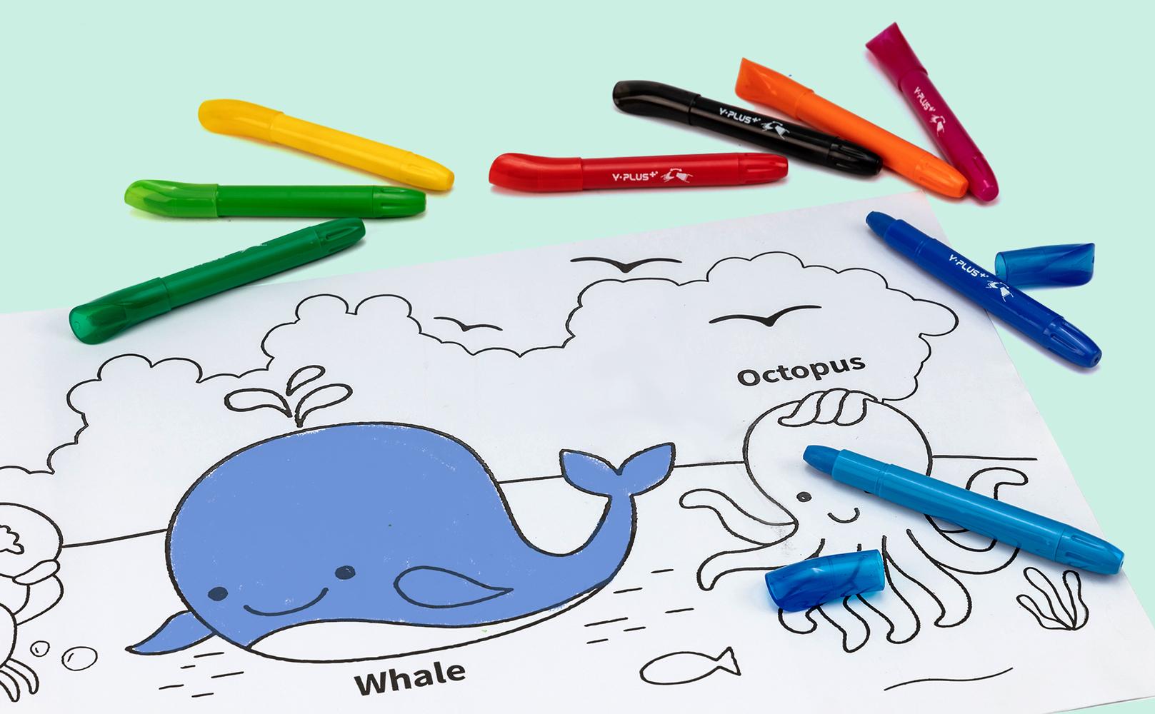 Hộp 12 Màu Sáp Gel Meteor Kèm 12 Ruột - Y Plus+ GC210300