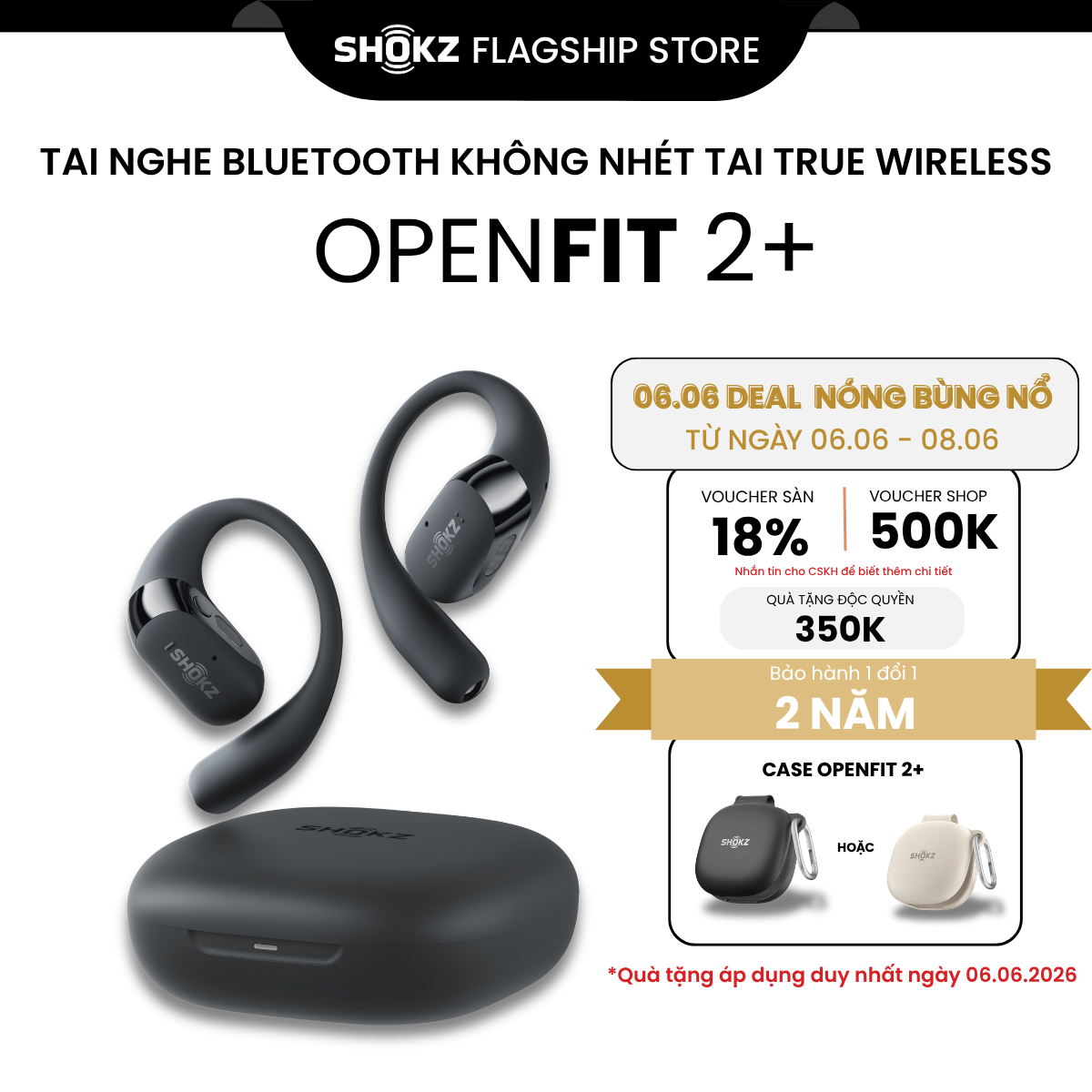 [MỚI] - Tai Nghe Không Nhét Tai True Wireless OpenFit 2+ T921 - Bảo Hành 24 Tháng - Hàng Chính Hãng