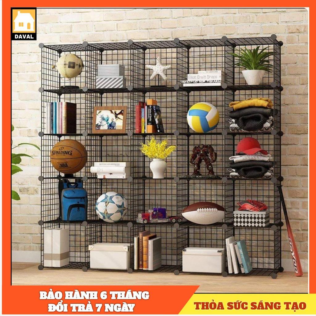 Lưới sắt thép lắp ghép đa năng làm giá để sách, đồ giá dụng, chuồng Size 35x 35cm