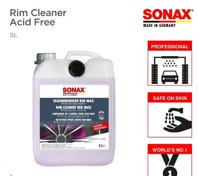 Dung Dịch Tẩy Rửa Lazang Vành Xe Ôtô Sonax Rim Cleaner Red Max 5L