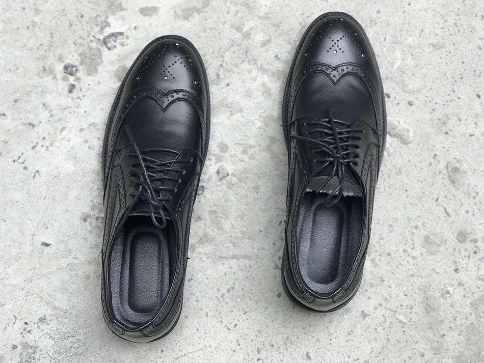 Giày Tây nam da bò công sở cao cấp Derby Wingtip