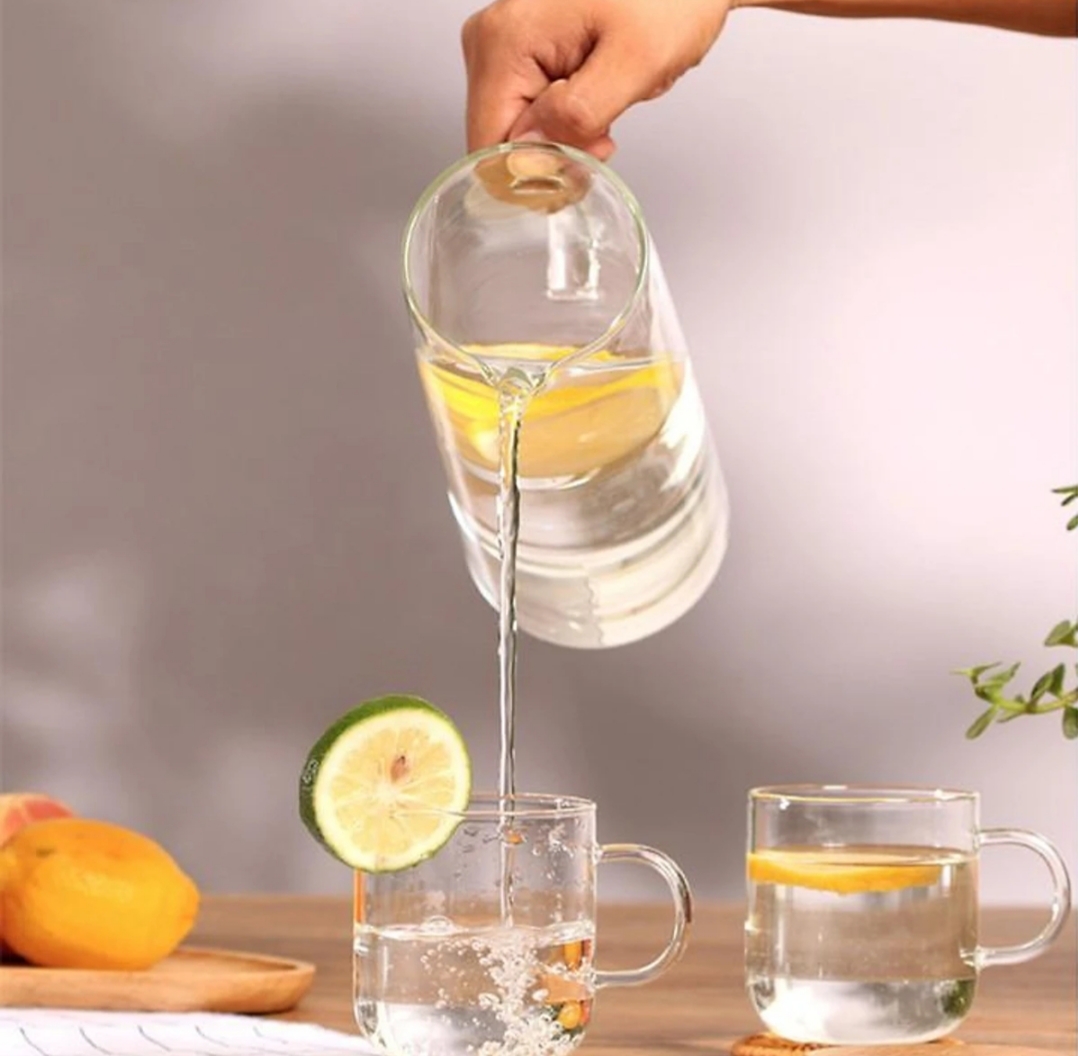 Bình nước thuỷ tinh nắp gỗ chịu nhiệt: