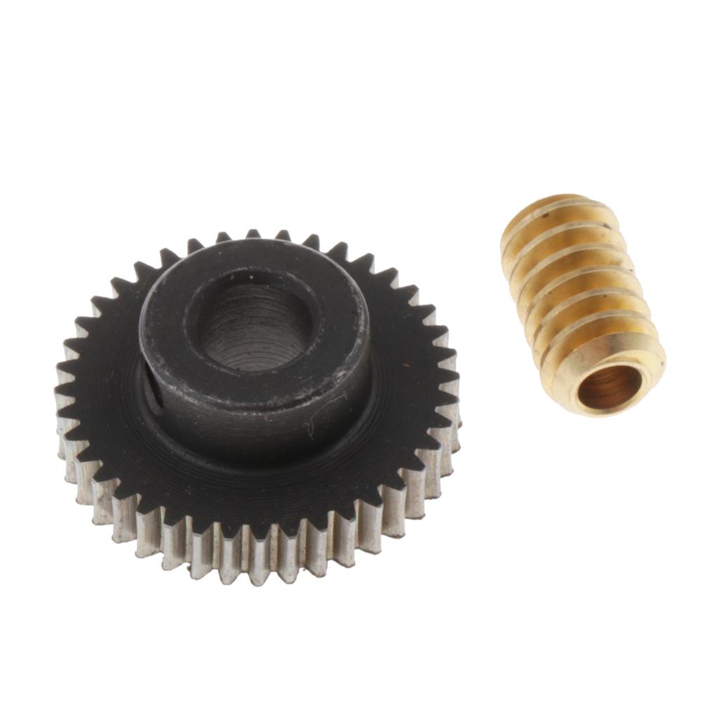 0.5 Mô Đun Thép Con Sâu Bánh Răng 40 Răng + Đồng Gear Trục Bộ