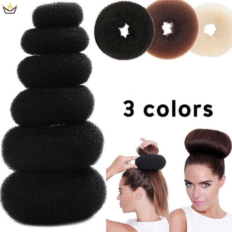 Bộ 3 Dụng Cụ Búi Tóc Hình Bánh Donut DIY