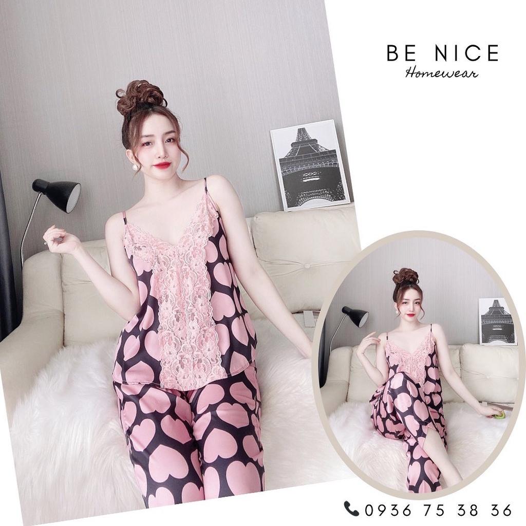 Bộ mặc nhà dây phối ren giữa lạ mắt với nhiều họa tiết cho nàng Be Nice Homewear