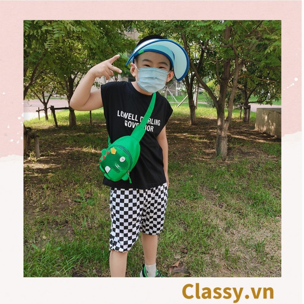 Ba lô vải canvas Classy mô phỏng hình chú khủng long đáng yêu T602