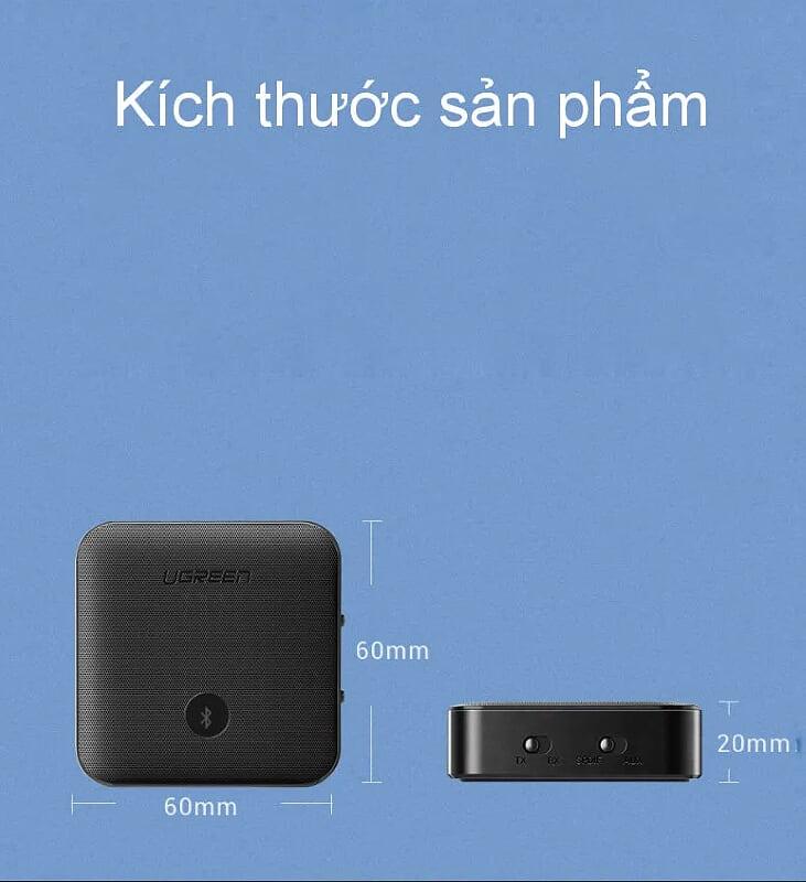 Ugreen UG70158CM144TK v5.0 bộ nhận và phát bluetooth transmitter - receiver hỗ trợ spdif optical + 3.5mm và aptx - HÀNG CHÍNH HÃNG