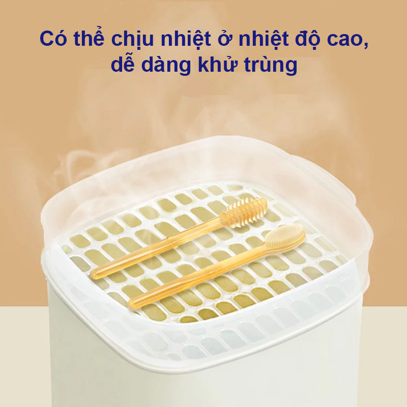 Bộ rơ lưỡi cho bé, Bàn chải silicon cho bé siêu mềm mại an toàn cho bé 0-18 tháng – SSS022