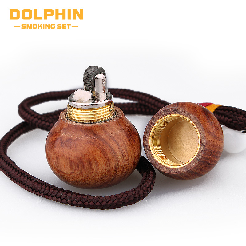 Hộp Quẹt Bật Lửa Xăng Đá Dolphin HY-633 Kiêm Móc Treo Hình Quả Bầu Hồ Lô Hút Tài Lộc Cực Đẹp