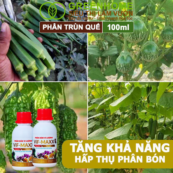 Phân Trùn Quế Greenhome, Lavamix, 100ml, Hữu Cơ Sinh Học, Thuỷ Phân Đậm Đặc, Bón Rau, Hoa, Kiểng