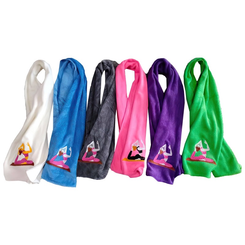 Khăn lau mồ hôi tập Yoga , kích thước 110cm x 25cm khăn thêu vải cotton cao cấp pha nhung mềm mại thấm hút mồ hôi, sử dụng trong các ngoại khoá ngoài trời , gym , thể thao , yoga