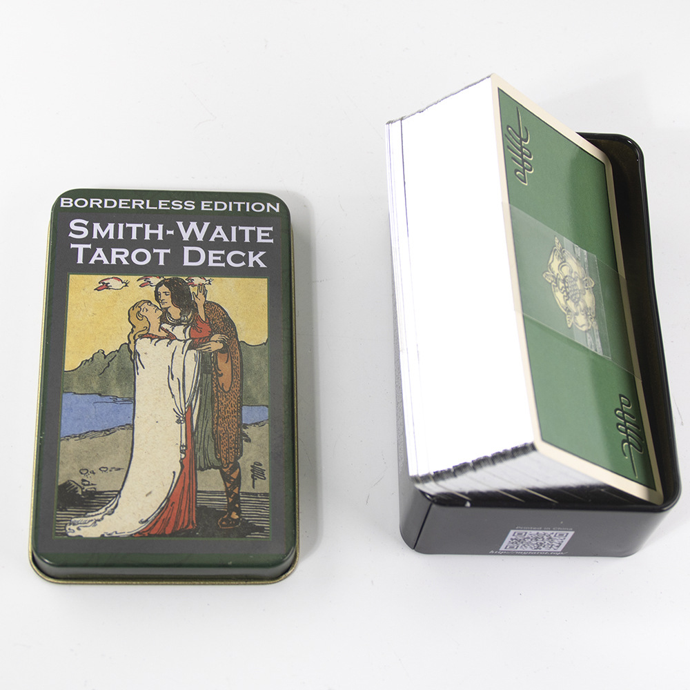 [Mạ Cạnh] Bộ Bài Smith Waite Tarot Borderless Edition Hộp Thiếc 78 Lá