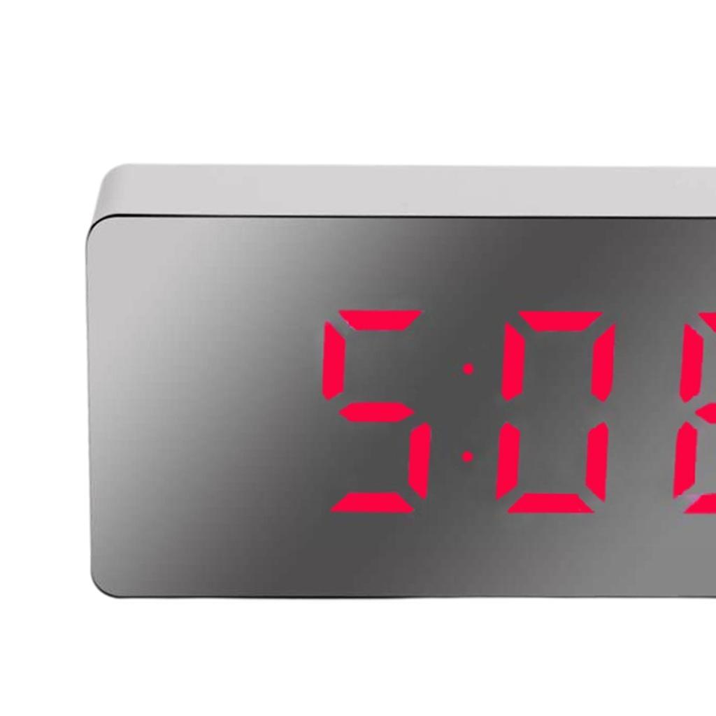 2X Digital Alarm Clock Large Date Snooze Time 3'' Table Clocks Decoration Red