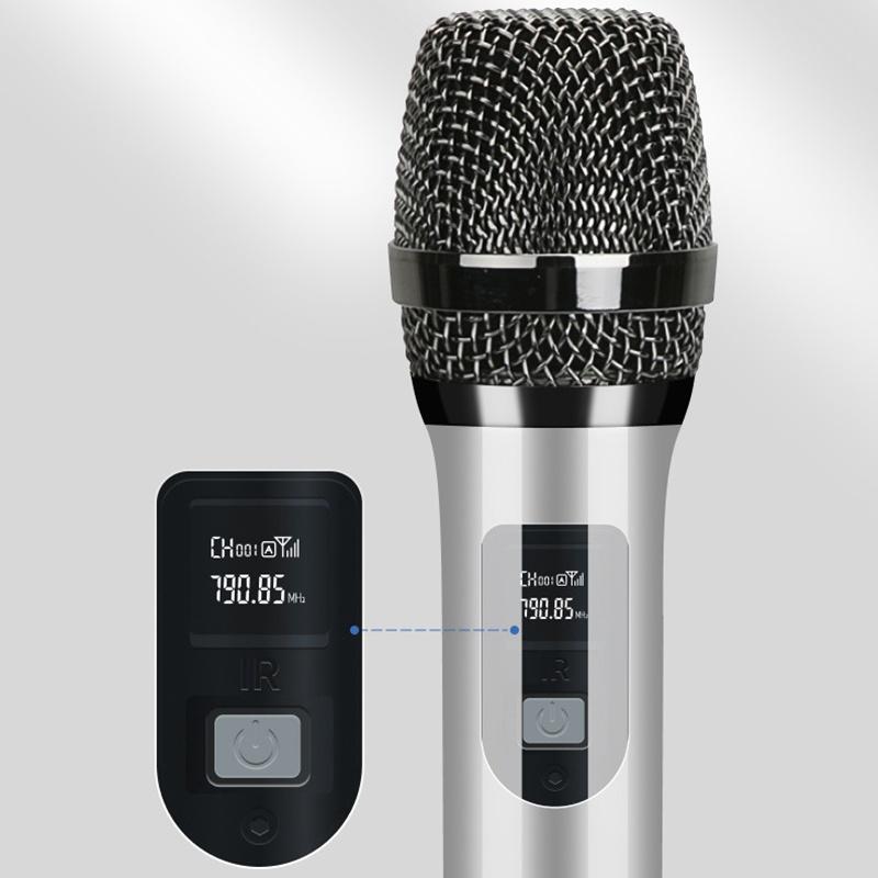 Micro không dây có thể sạc lại với giắc cắm 6.35mm cho hát karaoke