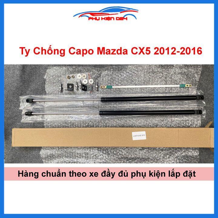 Ty thủy lực chống nắp capo Mazda CX5 2012-2013-2014-2015-2016 hỗ trợ mở tự động kèm phụ kiện