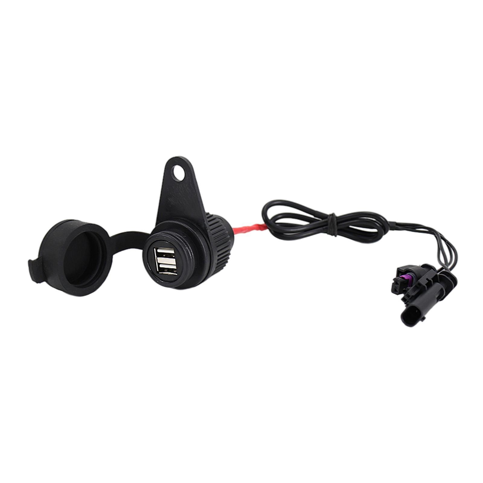 Motorcycle Charger Socket Dual USB Port Quick Disconnect Connector Fits for BMW R1250RT Tablet