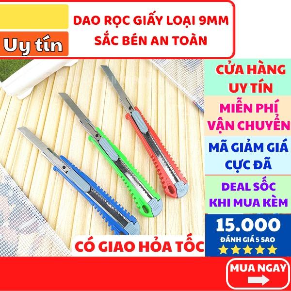 Dao rọc giấy loại vừa 9mm cực tốt , an toàn và chất lượng cao HJ-18