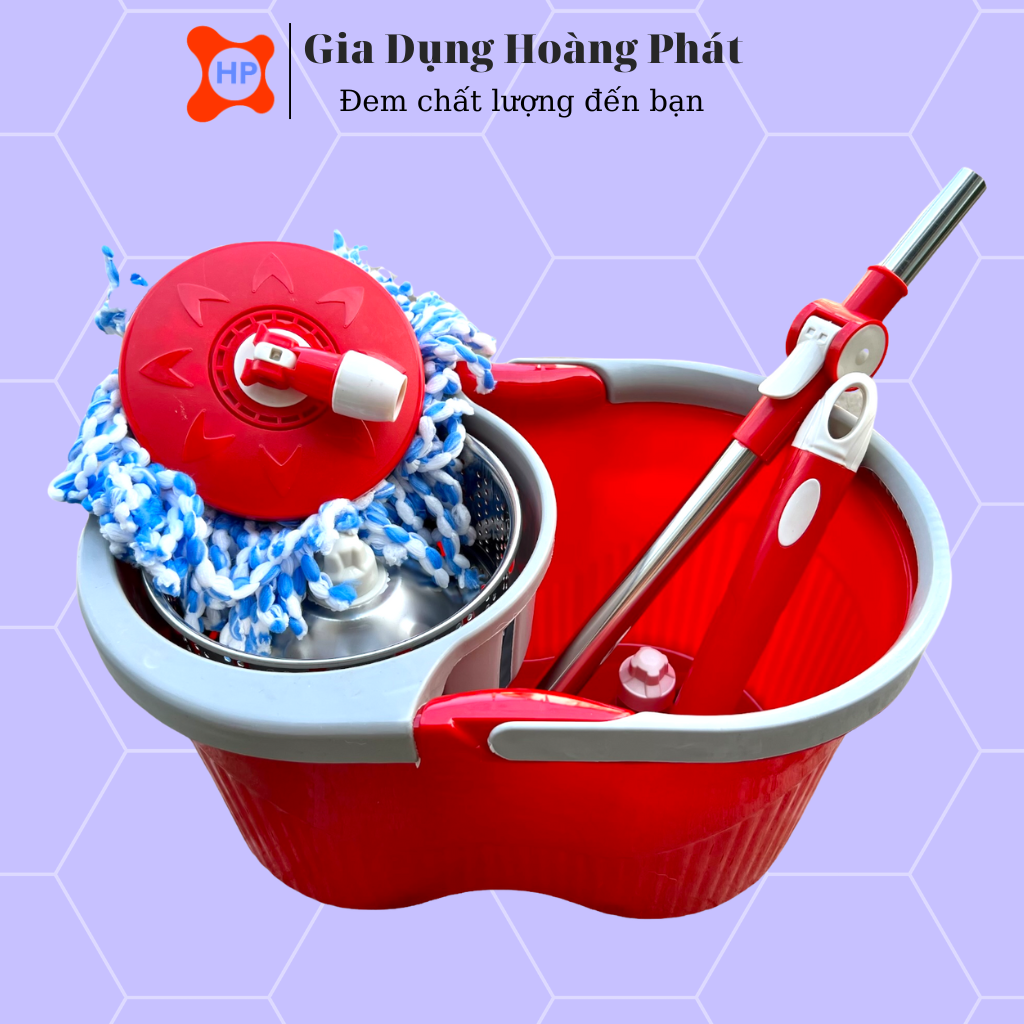 Thùng / Xô Lau Nhà 360° Lồng Inox