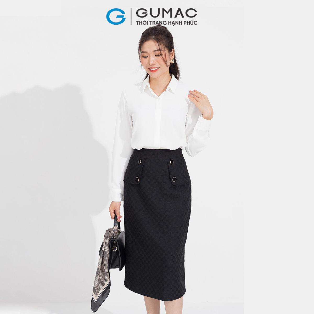 Áo sơ mi nẹp nút GUMAC AD05030