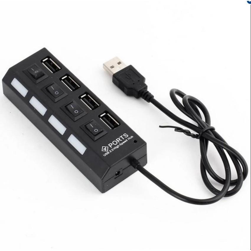 Bộ chia USB 4 port có công tắc USB 2.0 4 Port Super Hub 480Mbps