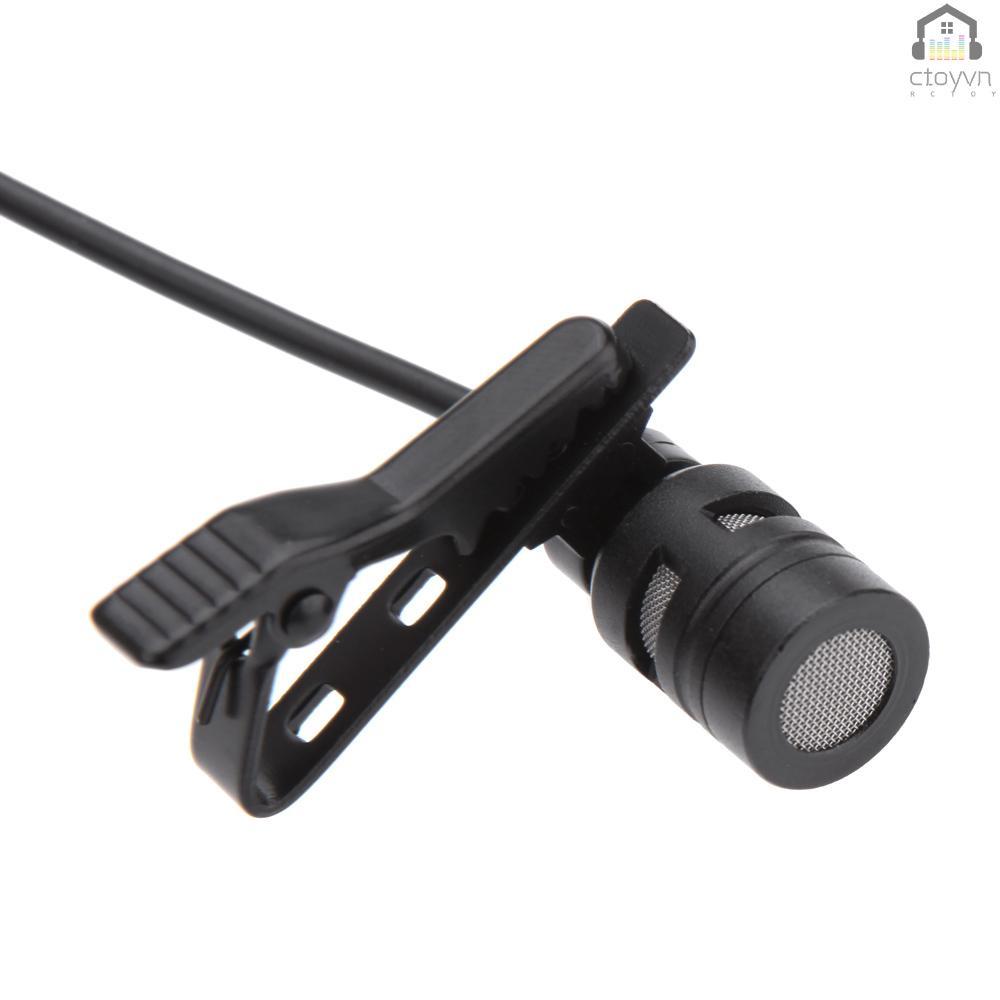Micro kẹp cổ áo bằng kim loại 3.5mm cho máy tính/laptop