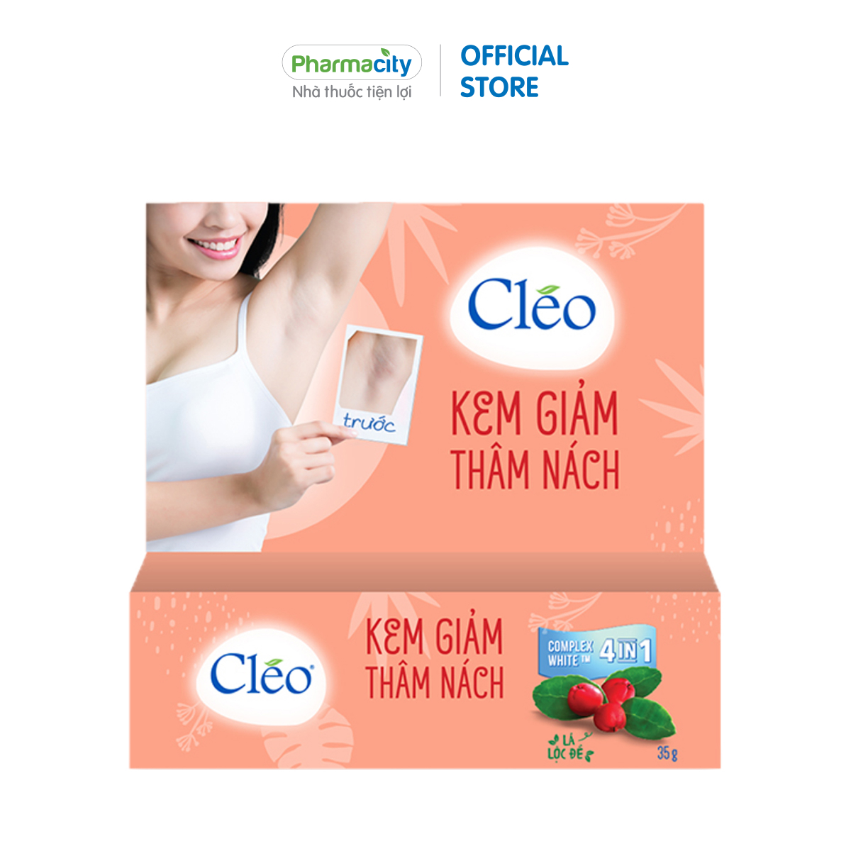 Kem giảm thâm nách Cléo chiết xuất lá lộc đề (35g)