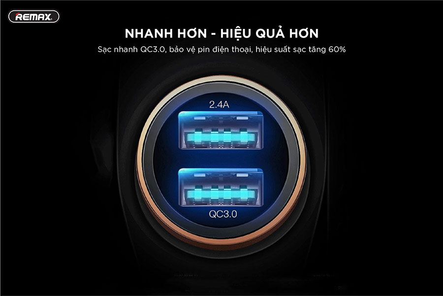 Củ Sạc Nhanh Ô Tô WK REMAX WP-C21 - Hàng Chính Hãng