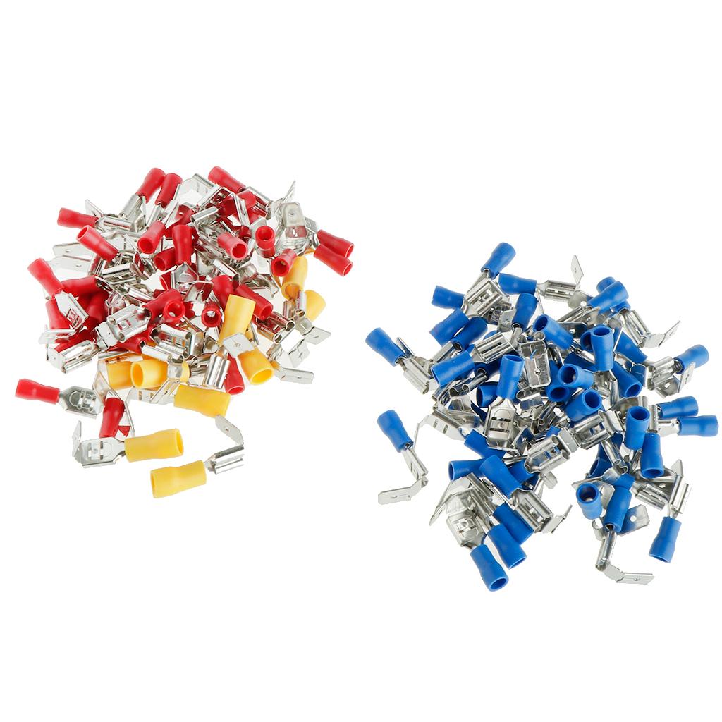 100 Máy Tính Điện Dây Thiết Bị Đầu Cuối Assortment Cách Nhiệt Lọn Uốn Nữ/Nam SPADE