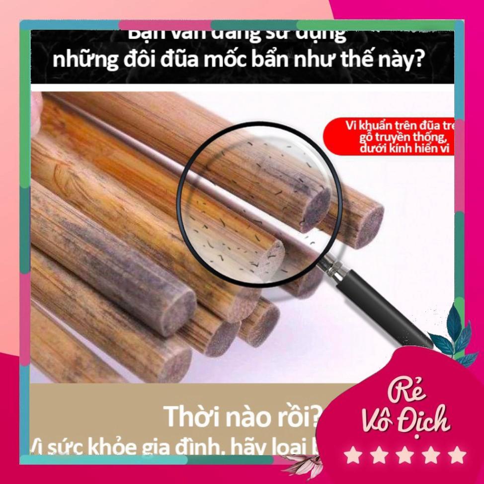 HỘP 10 ĐÔI ĐŨA HỢP KIM MẠ VÀNG CAO CẤP, KHÁNG KHUẨN, CHỐNG MỐC