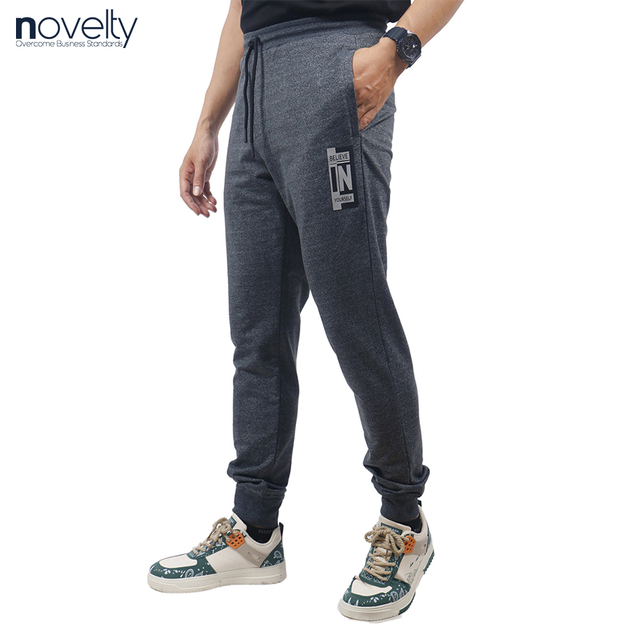 Quần jogger nam họa tiết in dập nổi Novelty Regular fit xanh xám nhạt NQGMMDMT3R230552Q