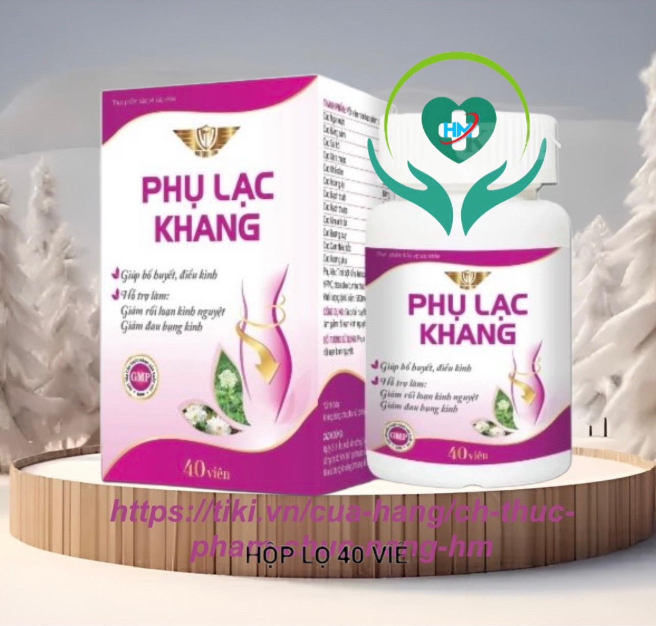 Phụ lạc khang - hôp 40 viên - giúp bổ huyết, điều kinh, giảm rối loạn kinh nguyệt, giảm đau bụng kinh.